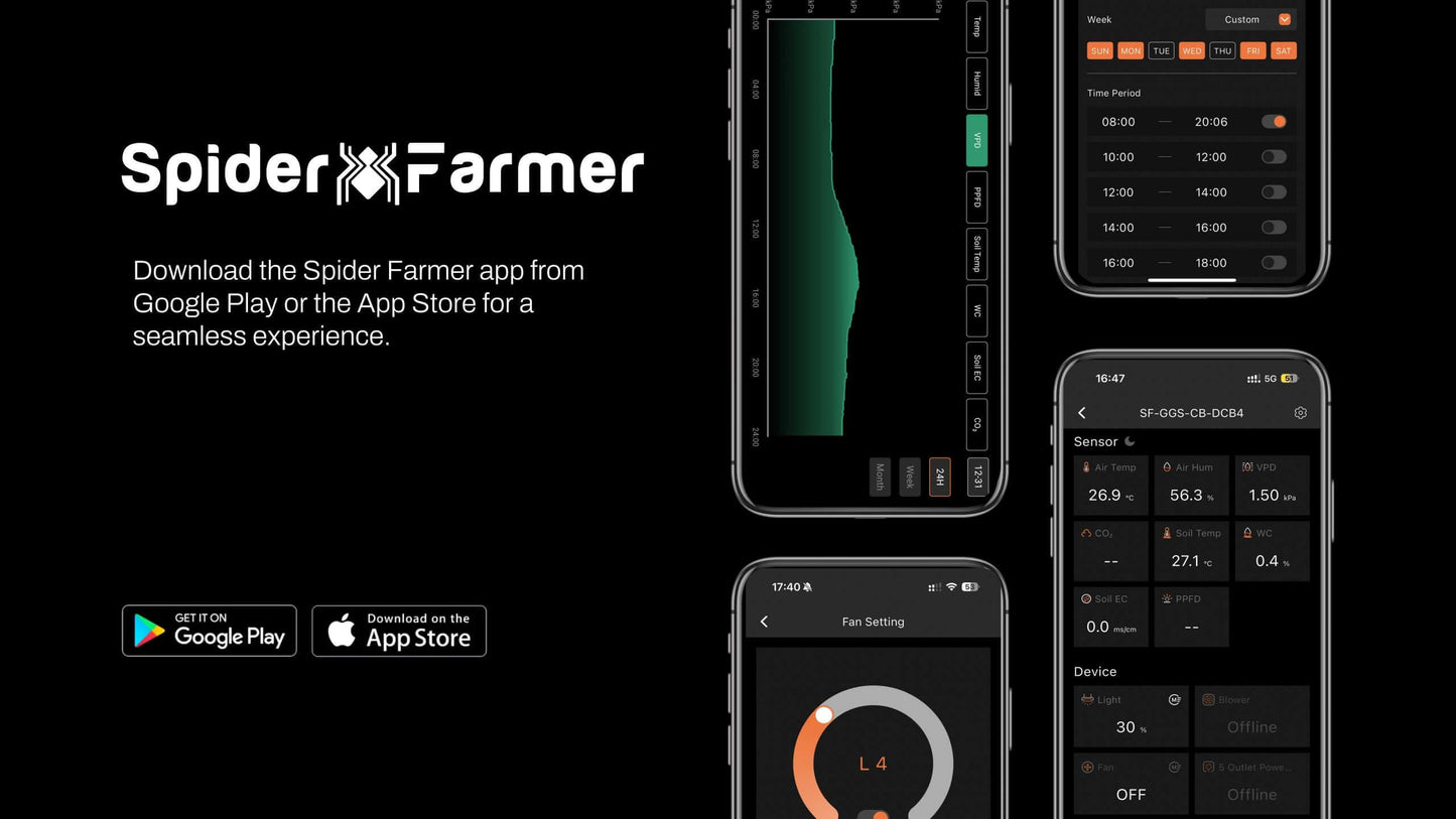 Spider Farmer GGS Smart Grow Light Controller Kit