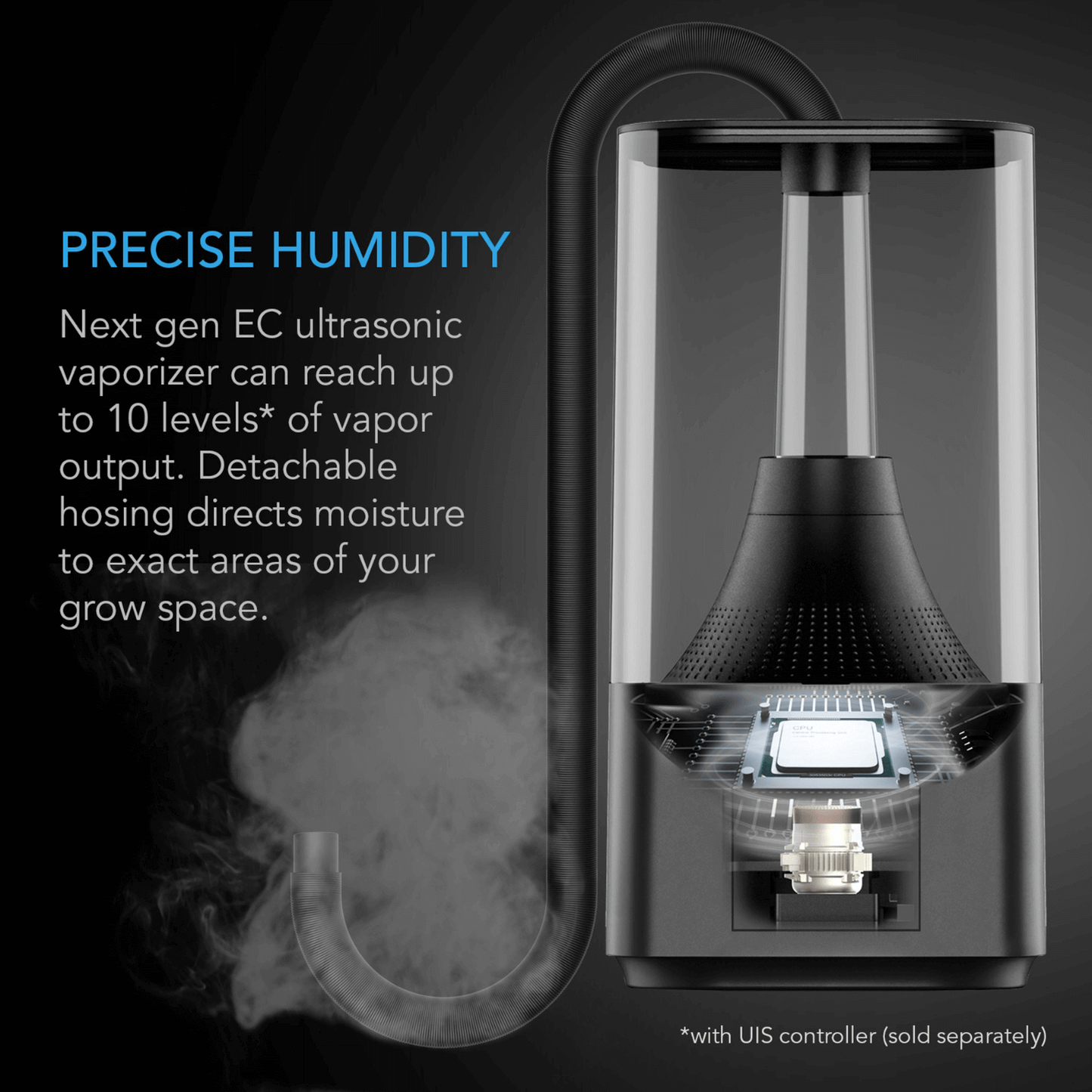 AC Infinity CLOUDFORGE T3, Environmental Plant Humidifier, 4.5L, Smart Controls, Targeted Vaporizing