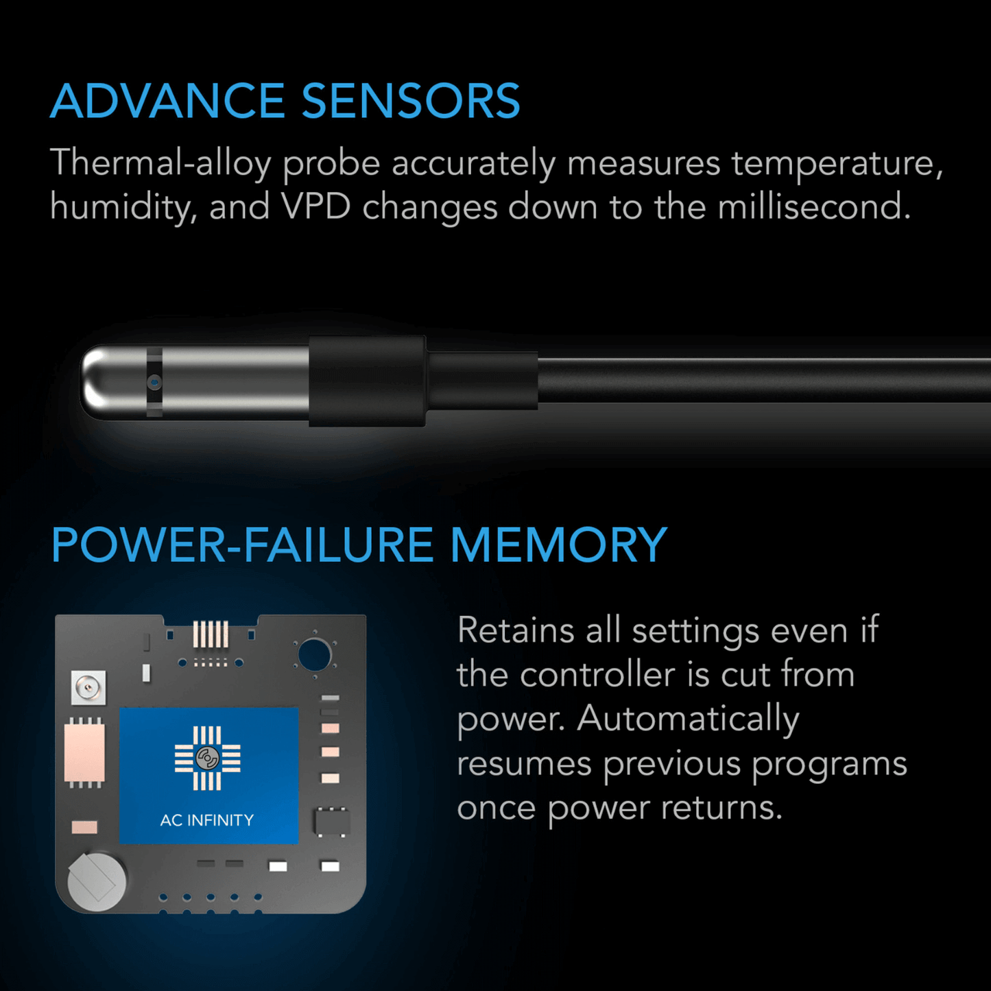 AC Infinity CONTROLLER 69 PRO+, Independent Programs for Eight Devices, Dynamic VPD, Temperature, Humidity, Scheduling, Cycles, Levels Control, Data App, Bluetooth + WiFi