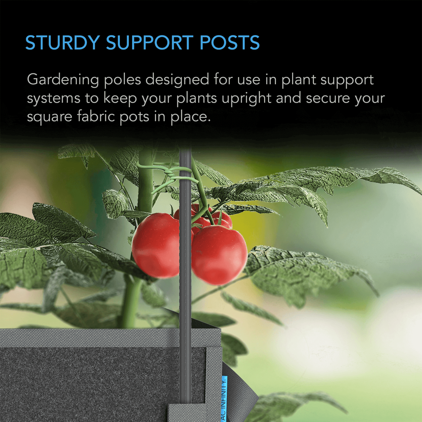 AC Infinity Garden Plant Stakes, 4 Feet Long, 25-Pack