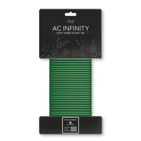 AC Infinity Soft Twist Ties, Thick Rubberized Texture, 10m