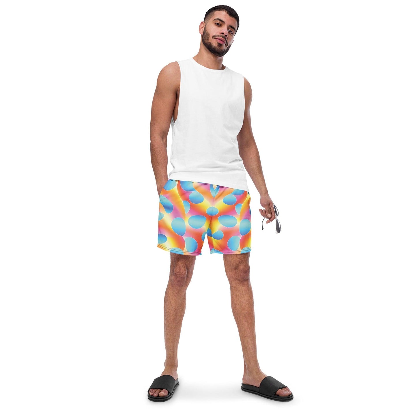 Vibrant Abstract Rave Swim Shorts