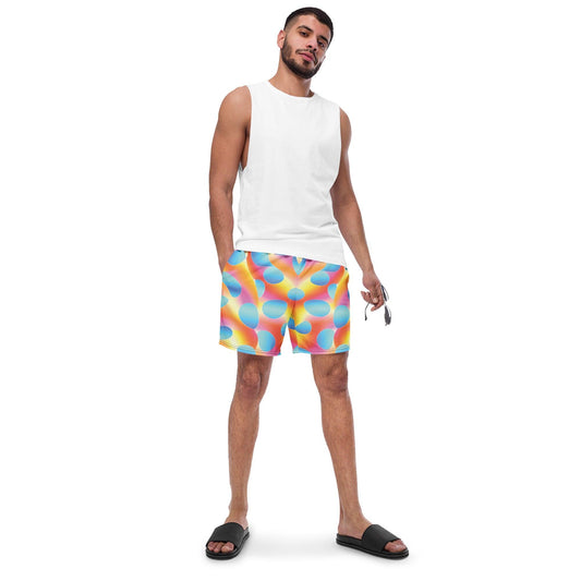 Vibrant Abstract Rave Swim Shorts