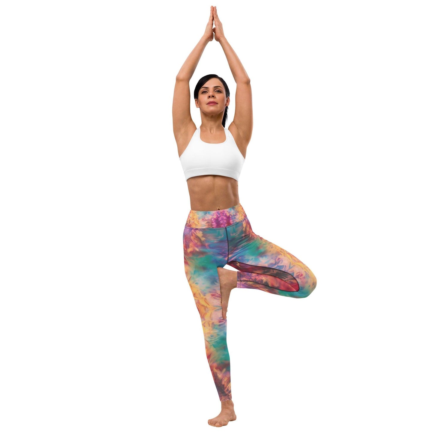 Vibrant Tie-Dye Yoga Leggings