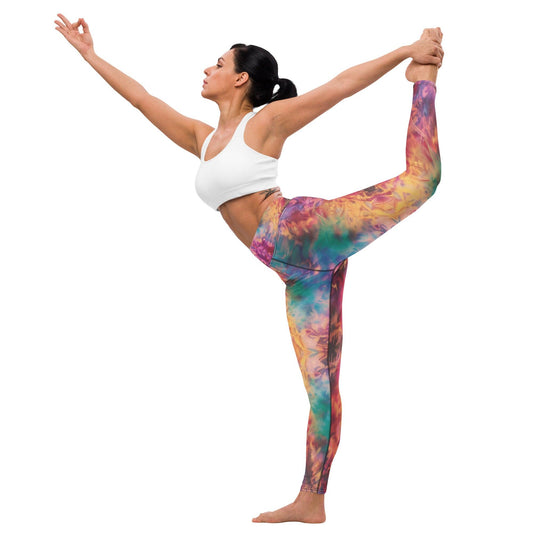 Vibrant Tie-Dye Yoga Leggings
