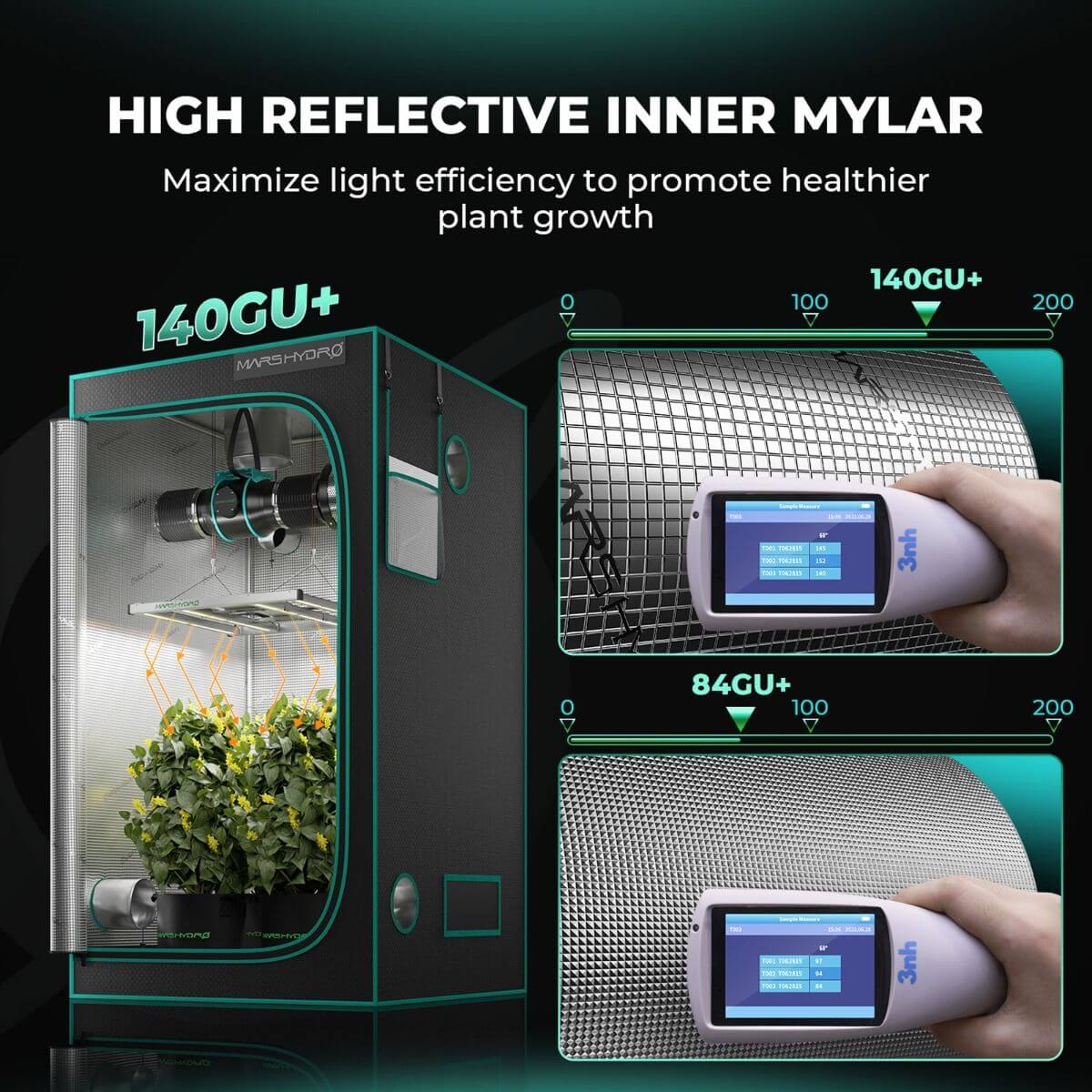 Mars Hydro 4' x 8' x 6' 8" (120cm x 240cm x 200cm) Indoor Grow Tent