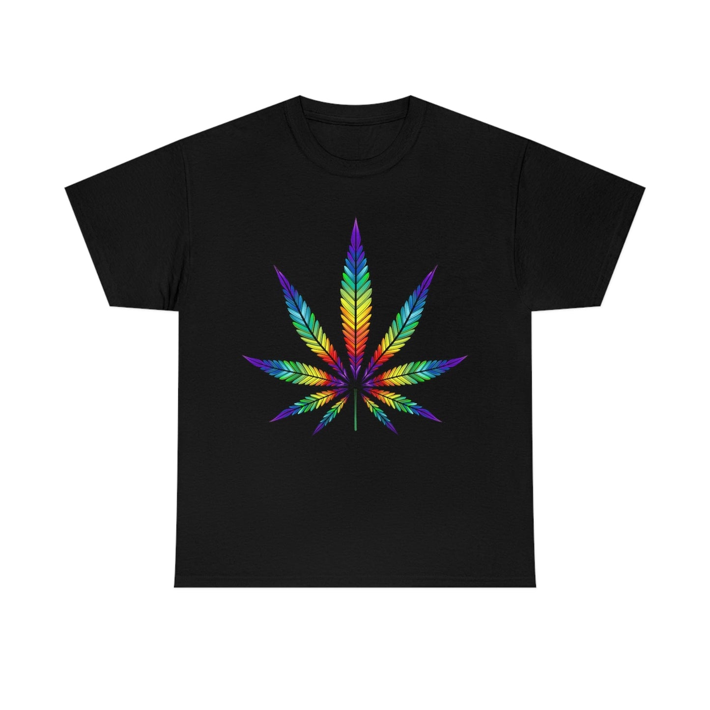 Rainbow Cannabis Leaf Tee