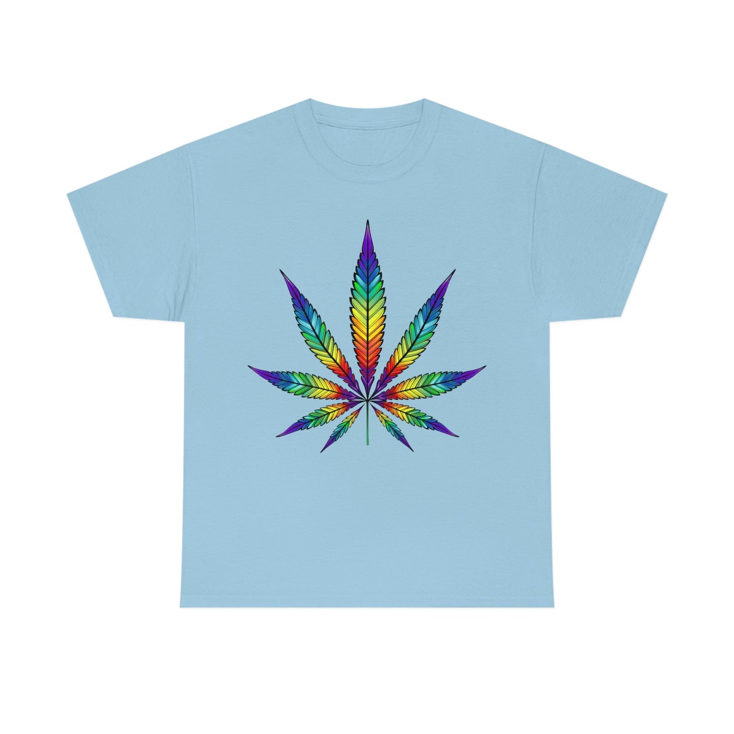 Rainbow Cannabis Leaf Tee