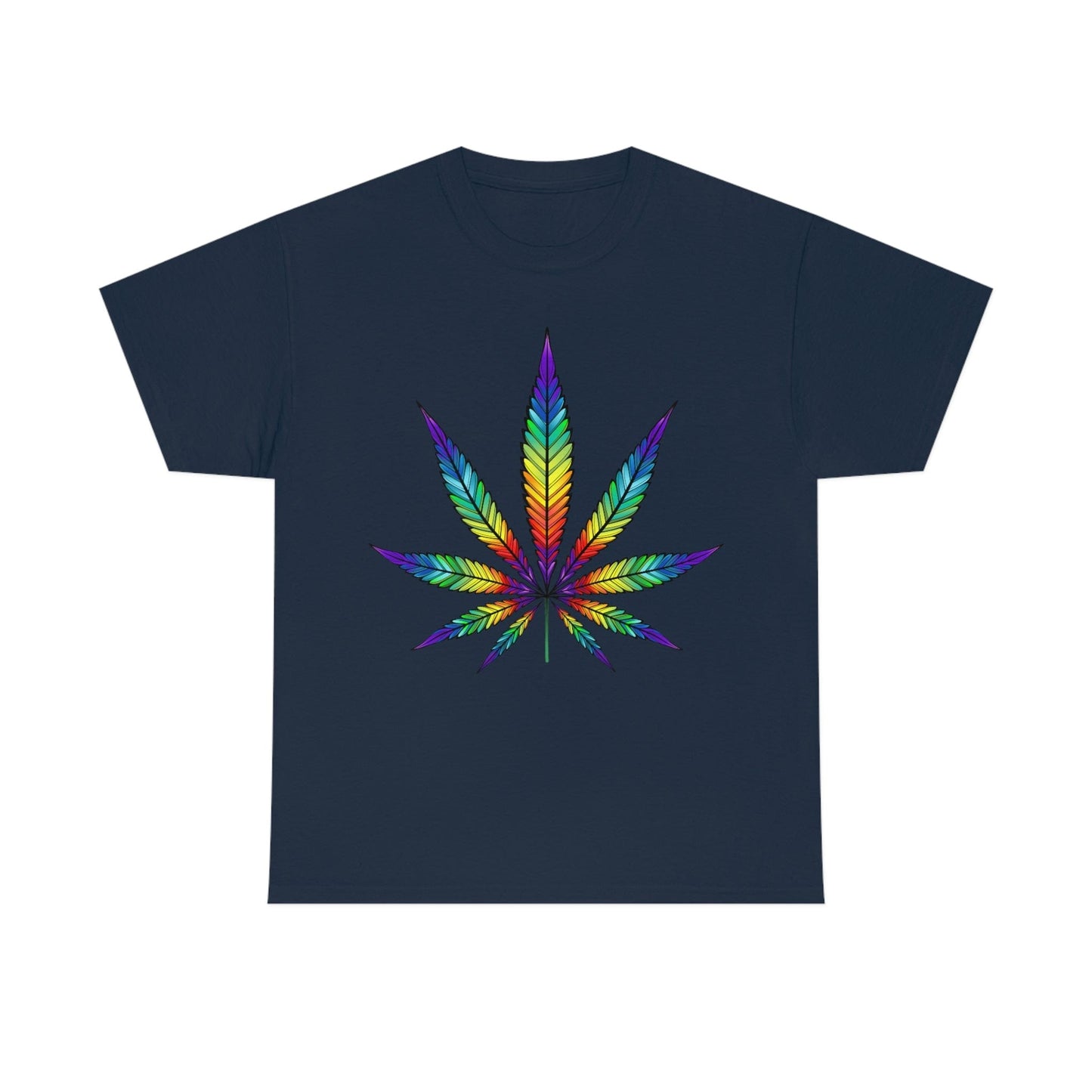 Rainbow Cannabis Leaf Tee