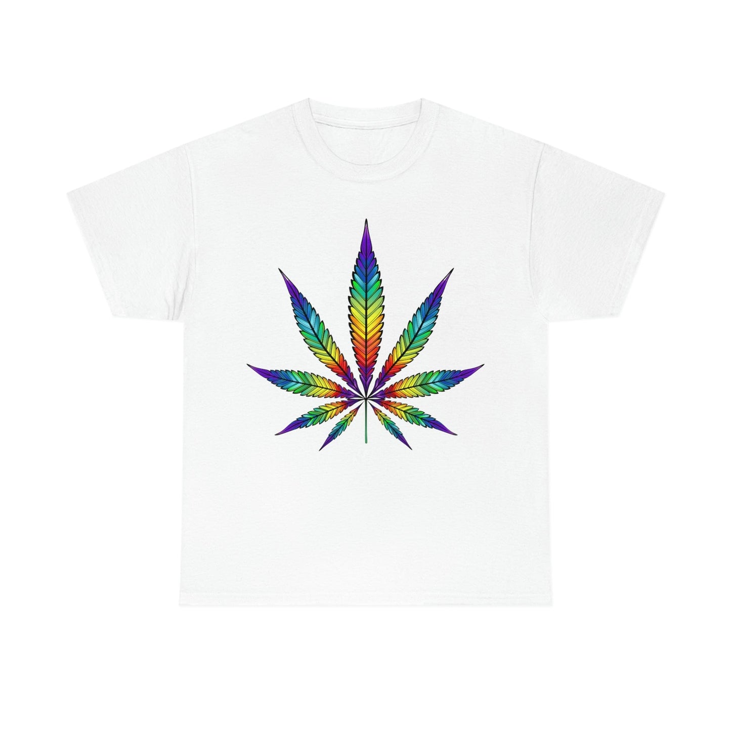 Rainbow Cannabis Leaf Tee